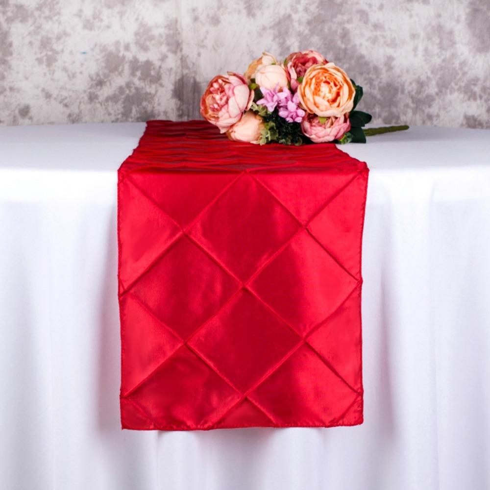 Minimalist Checkered Table Runner Elegant Soft Decorative Tablecloth Washable Polyester Taffeta Table Runner Formal Dining