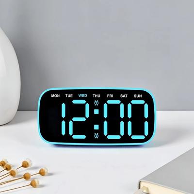 Ambient Light LED Desk Clock Brightness Adjustable Electronic Wall Clock Digital Alarm Clock  Home