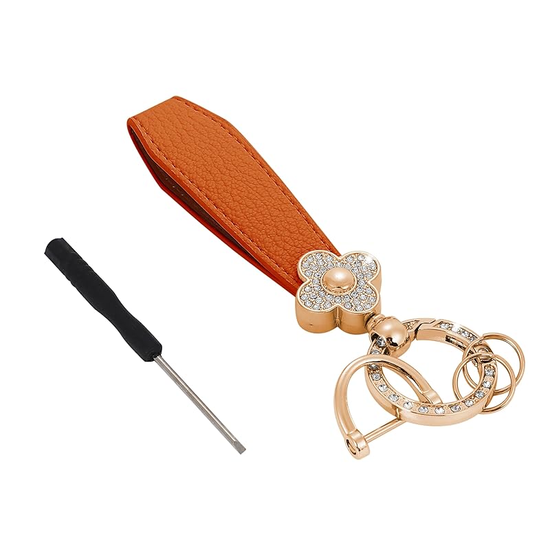 

[tonecraft] key ring flower flower colorful simple orthodox bag charm Popularity Fashionable cute Sparkling gold (orange)