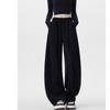 Plus Size High-Waist Casual Wide-Leg Pants for Women - Autumn/Winter Collection