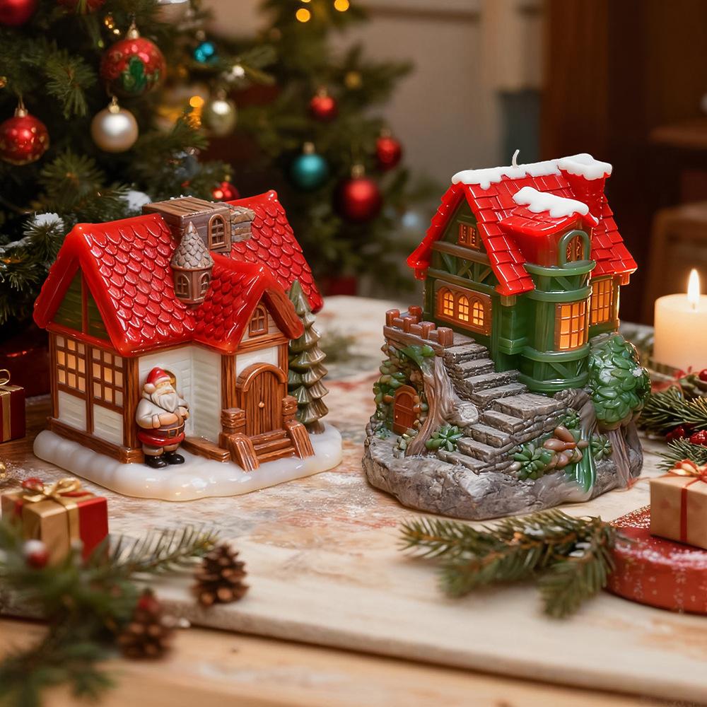 Miniature Candle Mold Fantasy Resin Gypsum Mold Tree House Candle Mold Smooth For Handicraft Workshops Diy Crafts Christmas