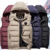 Fritidsväst för män Vintermode Vadderad huvaväst