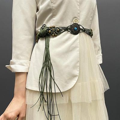 Weave Versatile Woven Belt Bohemia Dress Casual Waist Chain New Bohemian Waist Decoration  Skirt