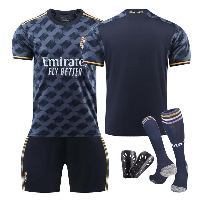 Real Madrid Away Adults and Children's Student Training Clothes Set Jersey Sportswear Men's and Women's Football Clothes La Liga