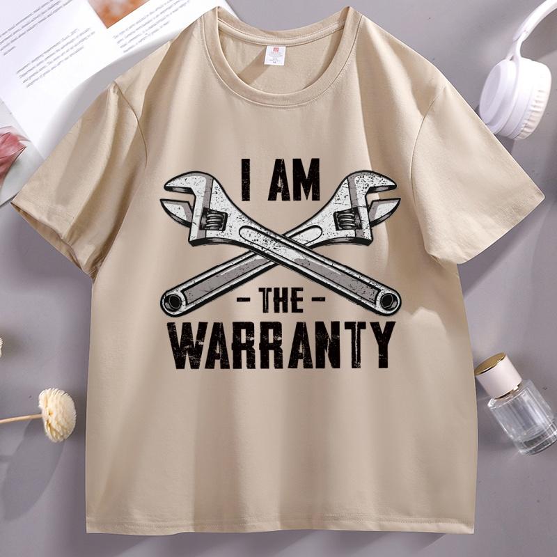 

Men s Mechanic T Shirt Funny Mechanic Tee Shirt I m The Warranty T-Shirt Father s Day Cotton Short Sleeve Round Neck Tees S разноцветный