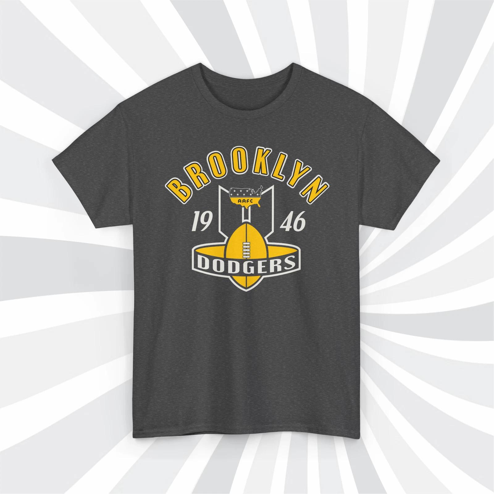 Brooklyn Dodgers 1946 AAFC Vintage Football Black Heather T shirt 2XL