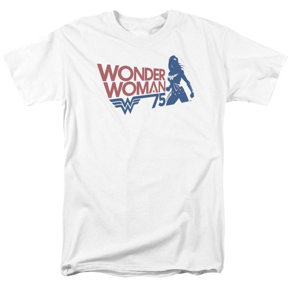 Justice League Wonder Woman 75 Years Silhouette Unisex Children s T-shirt White 100