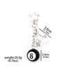 Hiphop Zwart 8 Biljart Sleutelhanger Mini Bal Sleutelhanger Hars Hanger Kers Decoratieve Sieraden Cadeau Doel Winnaar Bal Accessoires