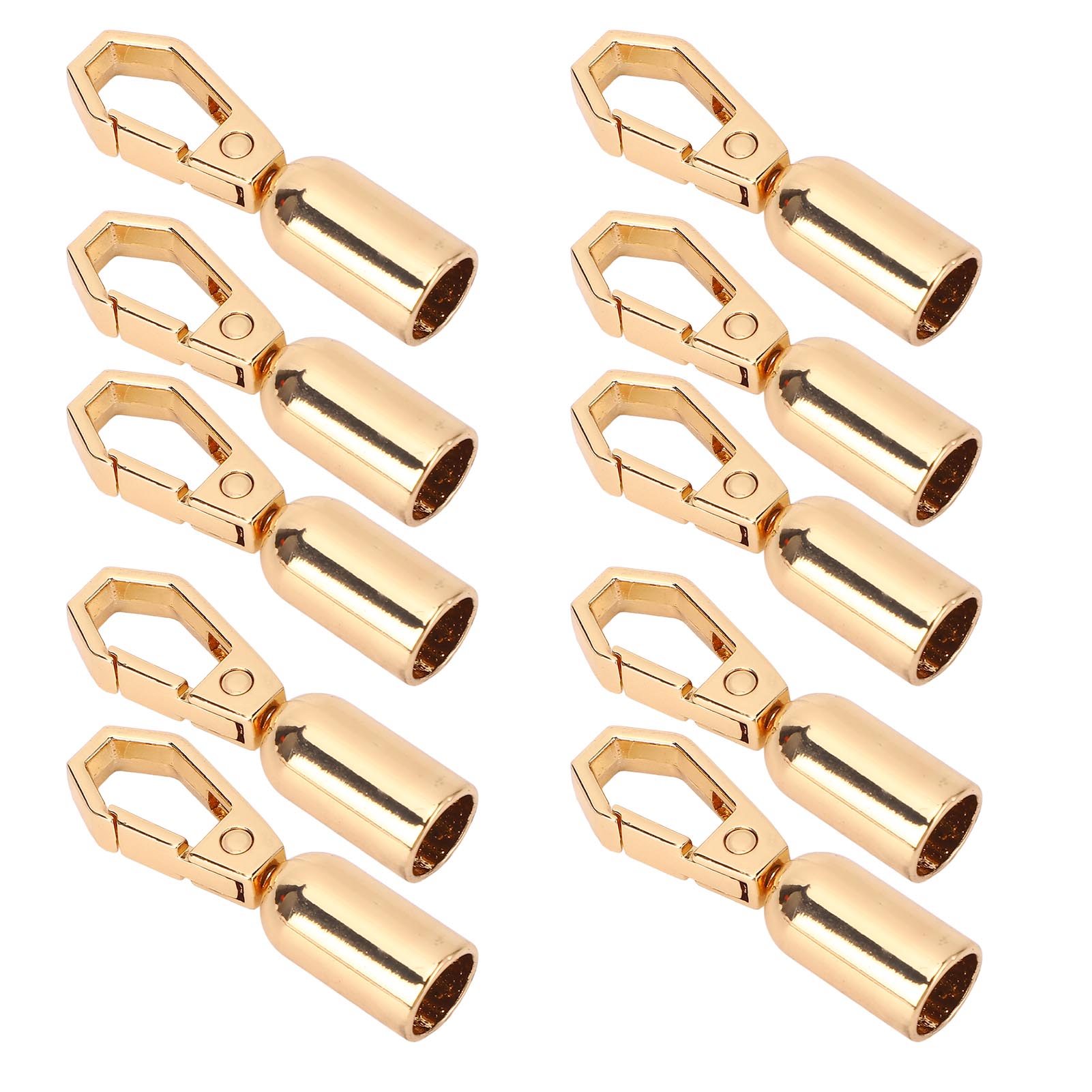 

10 комплектов концевых карабинов для троса из цинкового сплава с отверстием 8 мм, подвесные карабины-колокольчики и винты 10 мм для золотой