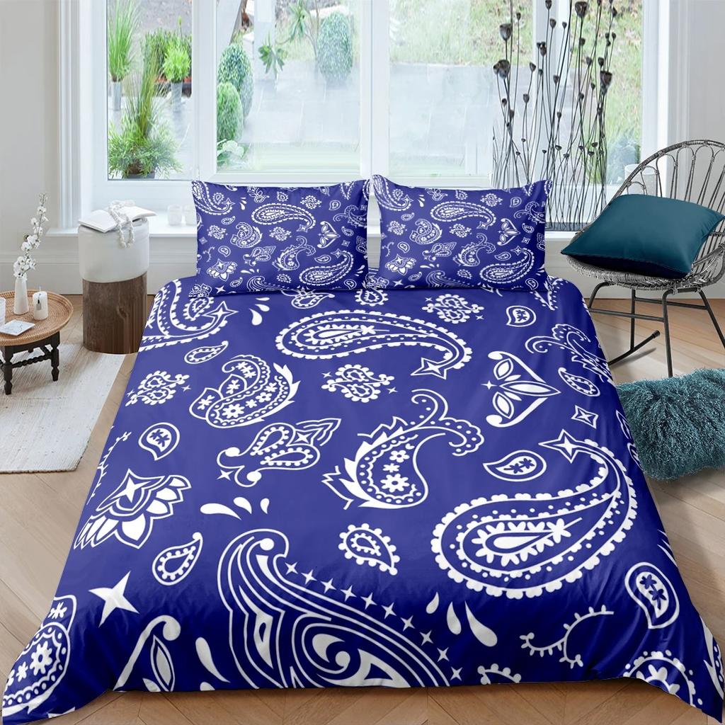 Phechion Bandana Pattern 3D Print Bedding Set Duvet Covers Pillowcases One Piece Comforter Bedding Sets Bedclothes Bed K216