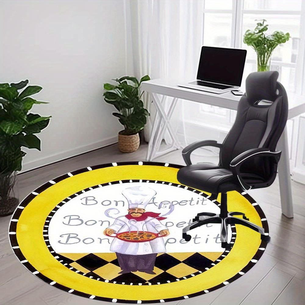 1 Piece Chef Round Rug Suitable For Living Room Bedroom And Kitchen Home Decoration Room Decoration Gift For Friends And Family
