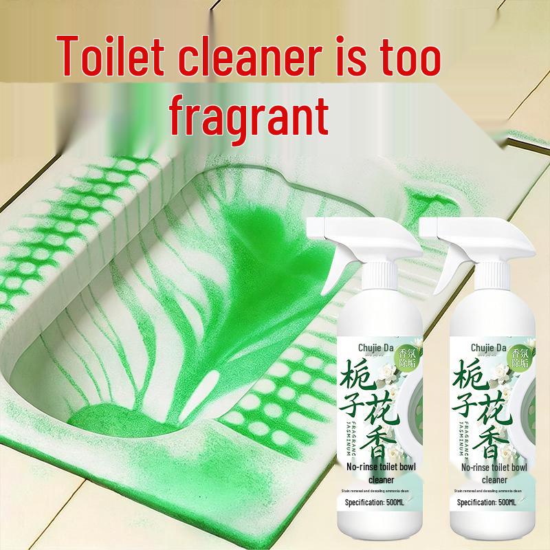 Gardenia Scent Toilet Bowl Cleaner: Strong Stain Remover, Yellow Stain Eliminator, Long-Lasting Freshness for Bathroom.
