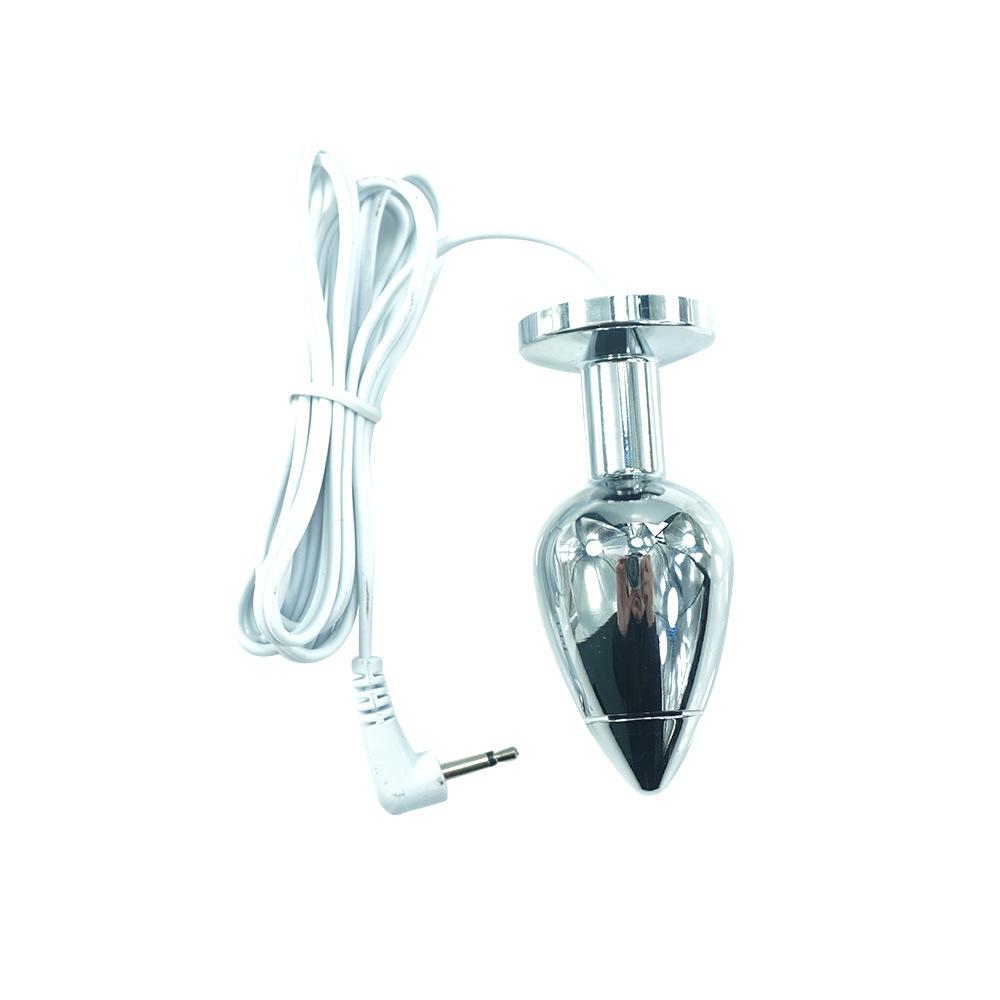 Metal Back Court Electric Shock Pulse Physiotherapy Butt Plug Anal Plug Adult Sex Product Sex Toy