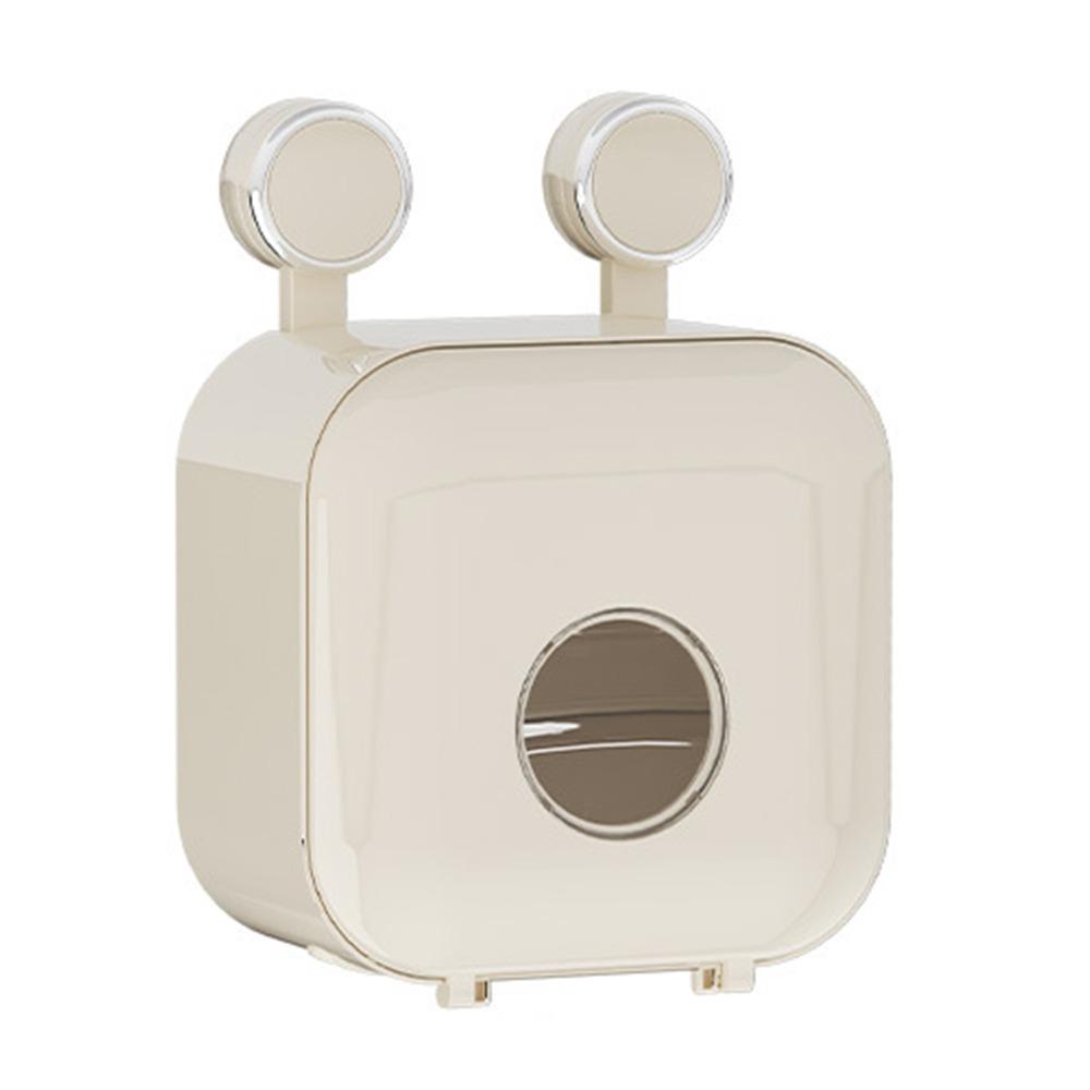 White Beige Tissue Storage Box Sucker Install Paper Towel Box  Organizer