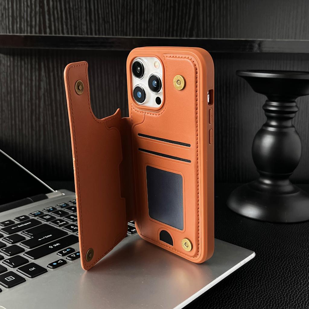 Multi-functional Strong Magnetic Cards Solt Phone Case for iPhone 17 Pro Max 16 Plus 15 14 13 12 Shockproof Slim Fit Stand Cover