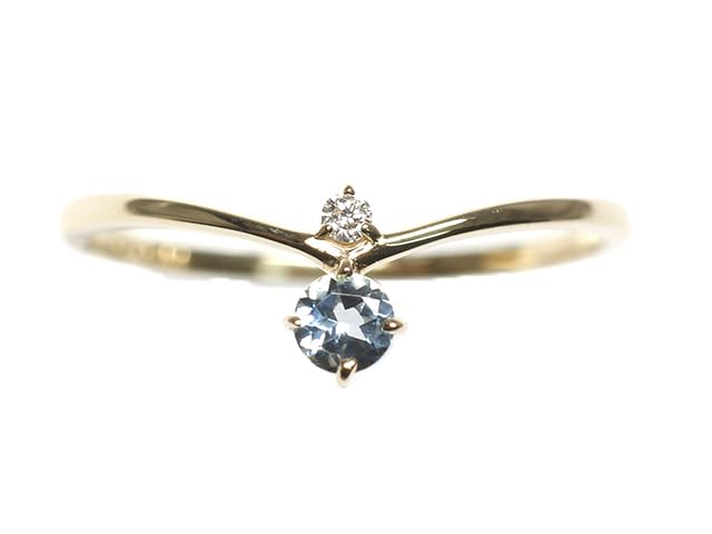 

Кольцо K10YG Blue Duo размера 12 (японский) [Candy] с топазом/бриллиантом 0,014 карата,