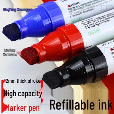 Jumbo wasserfester und ölbeständiger Marker - Extra dicke Spitze, lichtecht, Rot/Blau/Schwarz