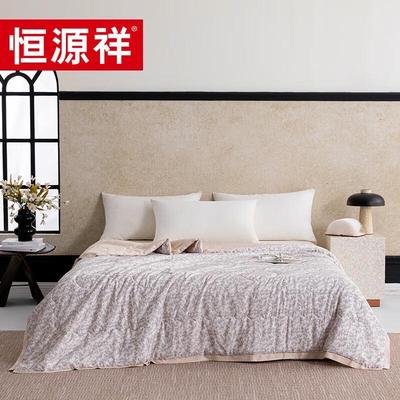 Hengyuanxiang TSB2059 Striped Floral Tencel Summer Quilt