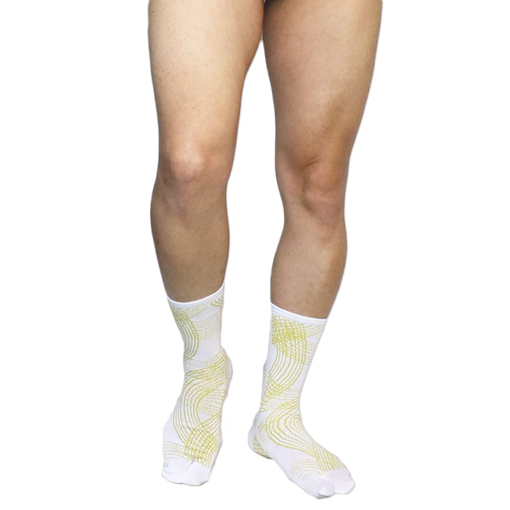 

Носки таби с мидзухики и японским узором, сделанные в Японии, размеры идеально подходят для хаппи кая фаволик, средней длины, Япония, мужские 25-28, фестивали, белый