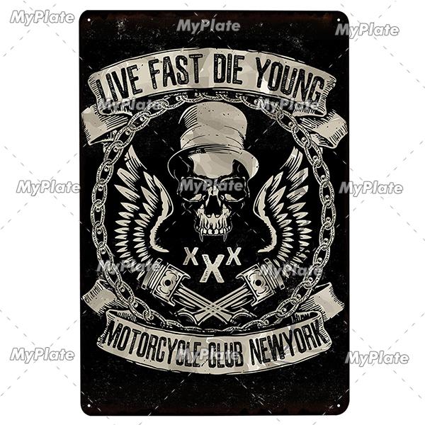 Motorbike Metal Sign Vintage Plaque Tin Sign Wall Decor For Garage Plate Crafts Art Ride Or Die Poster Gift Custom Drop Shipping