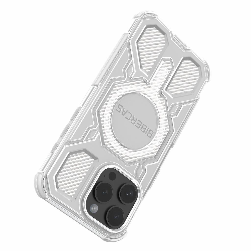 BIBERCAS J-16 Transparent Series For iPhone 15 Pro Max Case Compatible with MagSafe TPU+PC Phone Cover