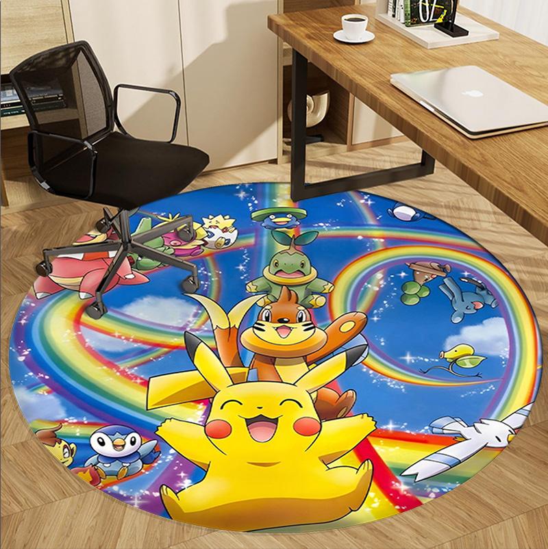 Pokemon Patroon Rond Kleed, Binnen/Buiten Mat, voor Picknick, Speelkamer, Slaapkamer, Kantoor, Woonkamer, Huisdecoratie Tapijt, Verjaardagscadeau
