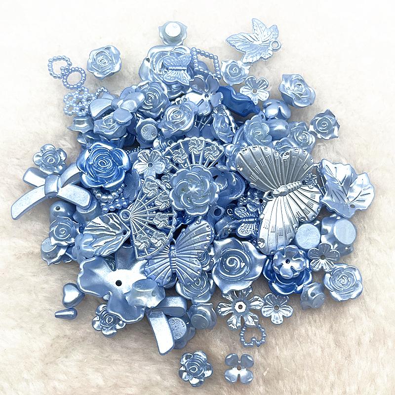 20g/lot Mixed Rose Flower Bowknot Beads Star Heart Butterfly Acrylic Spacer Beads for Jewelry Making DIY Bracelet Accessories