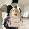 Large Capacity Student Schoolbag Male Solid Color Backpack
