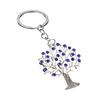 Keychain Pendant Rust Resistant Retro Hollow Tree Charm Key Chain with Rhinestone Inlay Backpack Accessory