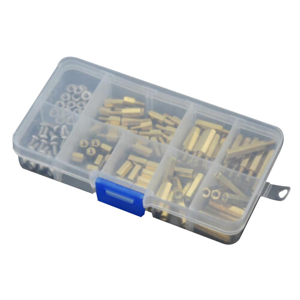 120pcs/set Male Female Brass Column Spacer M3 Type Hex Spacer Screws KitN