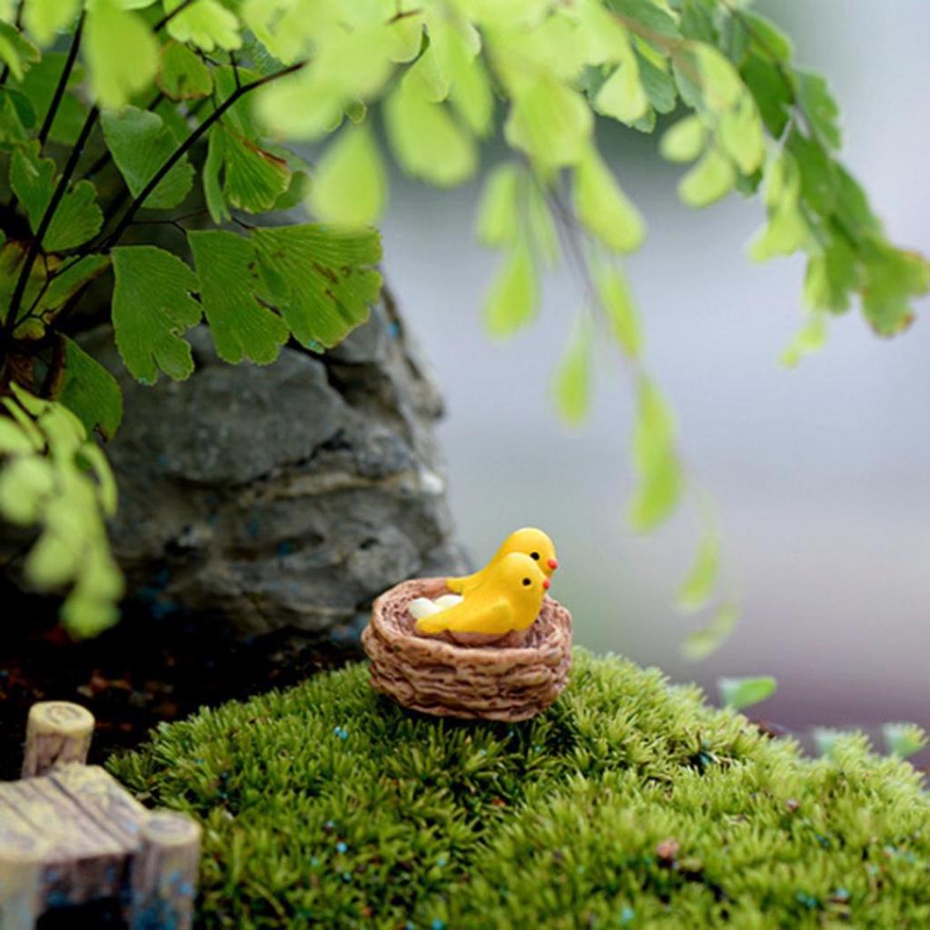 Miniature Birds Micro Landscape Bonsai Succulent Plants Mini Garden DIY Decor