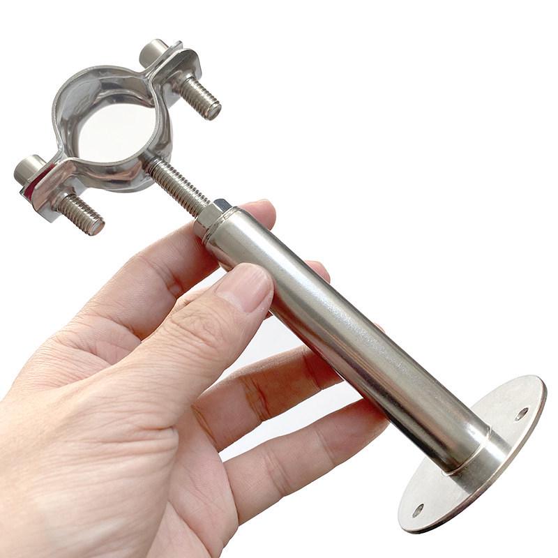 Adjustable 304 Stainless Steel Pipe Bracket Clamp for 110-150 Range Water or Gas Pipes Clamp Inner Diameter 15-19, Height 100-150mm