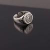 New Ring Men's Tai Chi Bagua Transport Nine-character Mantra Wide Food Punk Ring