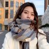 Plaid Scarf Women's Long Autumn and Winter New Korean Style Versatile Student Shawl Warm Scarf