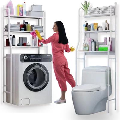 Regal über der Toilette, Waschmaschine, Toilettenständer, Badezimmer-Metallschrank