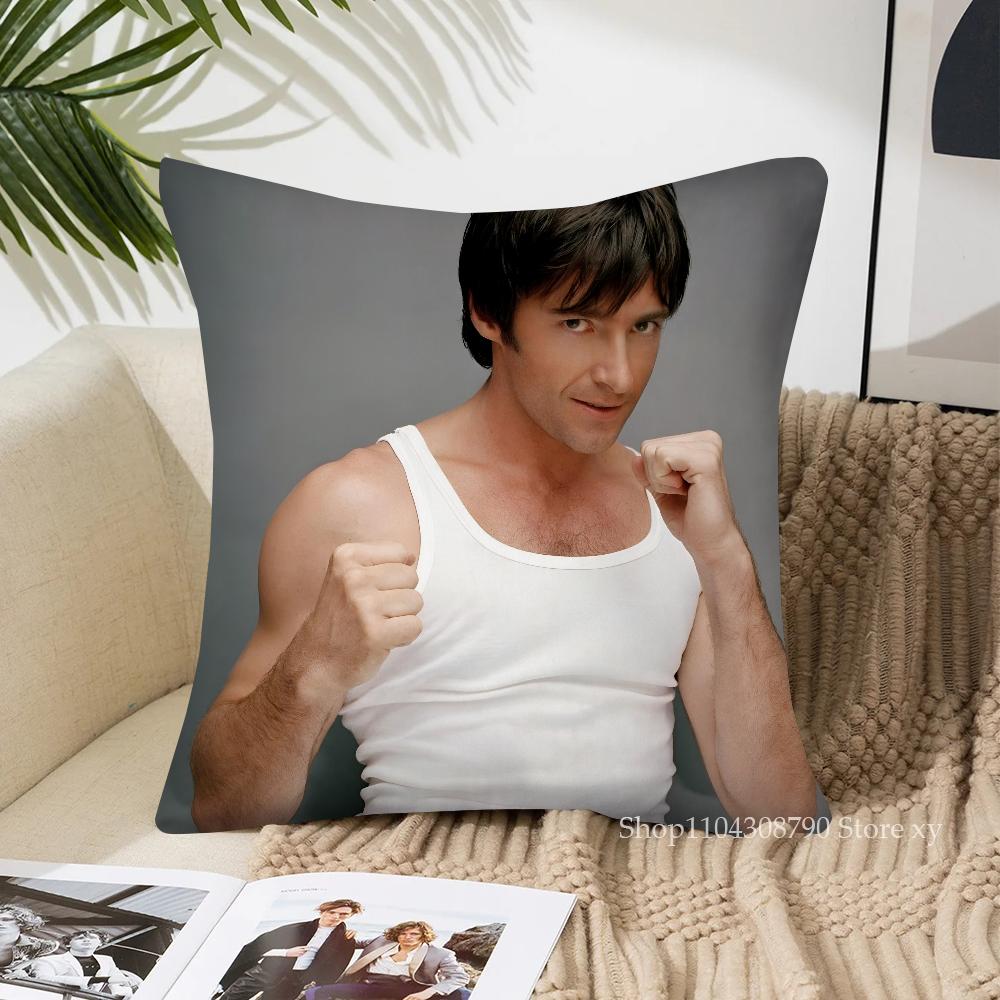 H-Hugh J-Jackman Pillow Case Fashion Square Pillowcase Bedroom Sofa Room Ins Decoration Leisure Cushion Cover 40x40