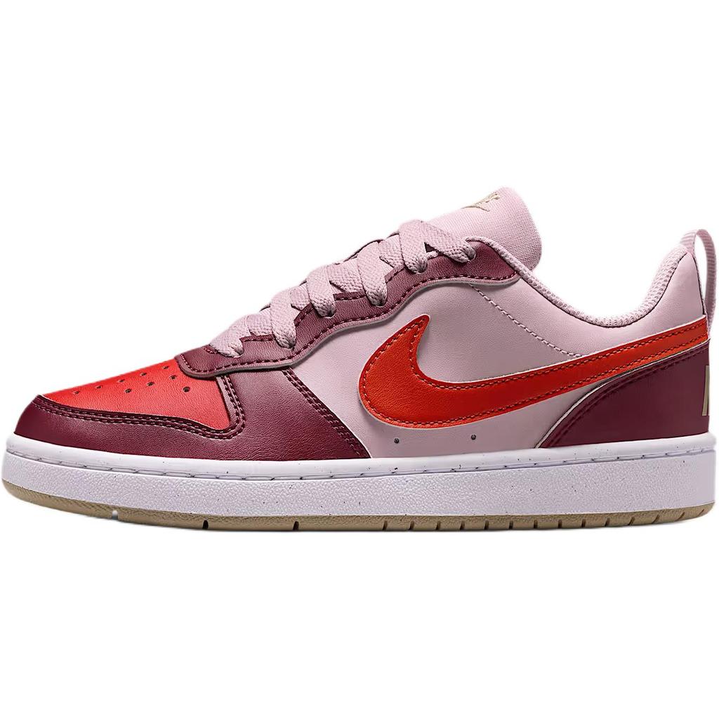 Nike Borough Low Recraft GS Dark Team Red Particle Rose Kids Sneakers White Dragon-Red DV5456-603