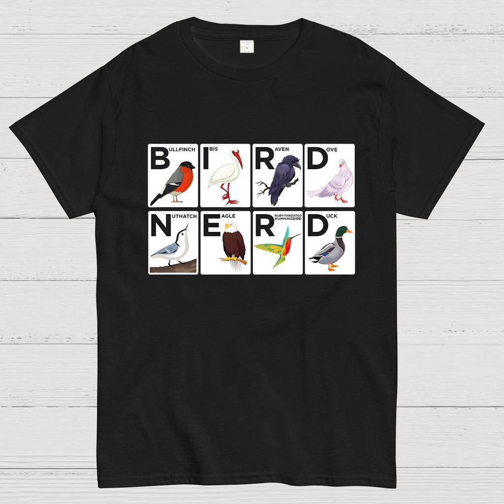 Bird Nerd Watching Vintage Retro Birdwatching Cotton Summer Casual Cool Loose T-Shirt