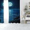 Dreamy Moonlight Seascape Curtains Polyester Home Decor Window Drapes Blackout Set Of 2 Made With Rod Pocket