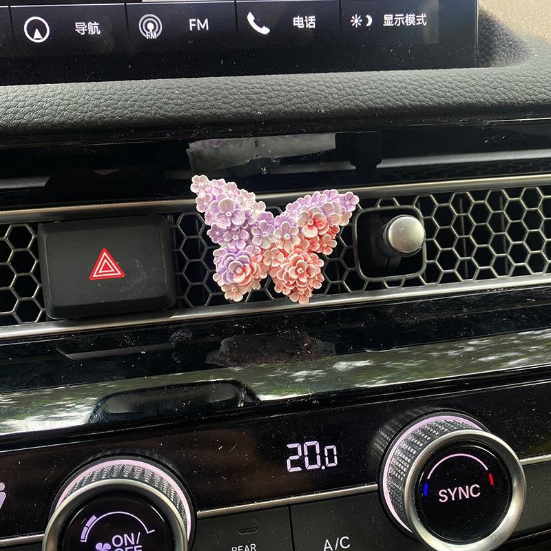 Creative Hydrangea Tulip Car Air Freshener Car Perfume Clip Peach Blossom Aroma Diffuser Car Air Outlet Fragrance Decoration