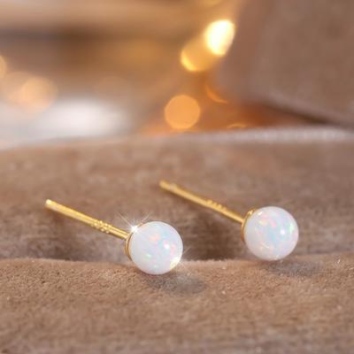 European and American Mini Round Ear Studs Are Small and Compact