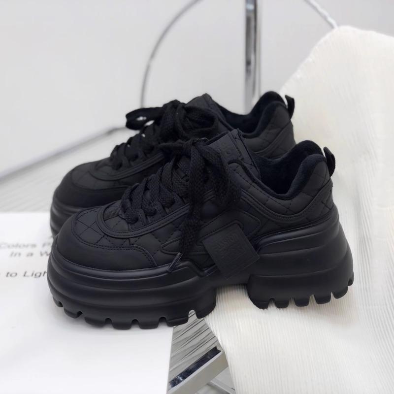 Muffin dad shoes women's spring and autumn niche versatile thick baseplate shoes new height-increasing casual sports shoes