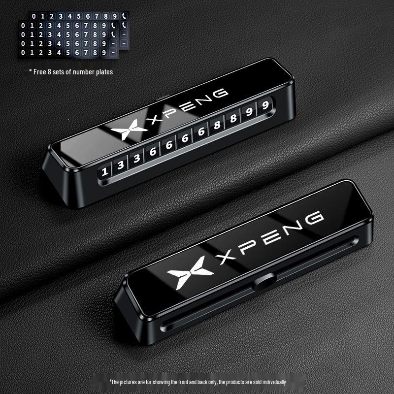 

XPeng Car Temporary Parking Plate: Dual Number Phone Card for Mona M03, G6, X9, P7i Models.