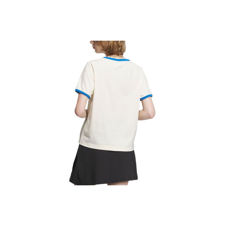 adidas Neo X Disney Alien T-Shirt mit Pixar Dreiäugiger Alien Cartoon-Print und Colorblock Damen Tops Off-White IP9383