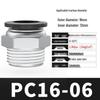Pneumatic Copper Quick Connector PC8-02 Threaded Straight 16PC4-M5 Air Hose Adapter 6-01/10-03/12-04