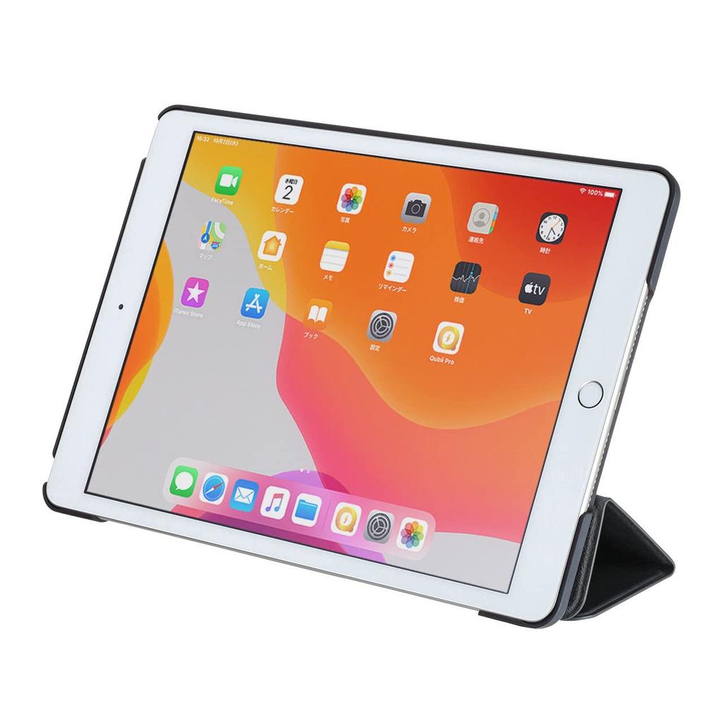 SANWA SUPPLY IPad Weiches Leder 10,2-Zoll Hülle, Schwarz, PDA-IPAD1607BK