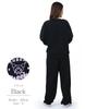 Kuromi Sweat Setup Dlouhé dlouhé pyžamo s horním a spodním dílem [SAZAC] Pyžamo, fleecové, unisex, dámské, pánské, kalhoty s rukávy, set, oblečení