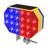 Solar-Powered Red and Blue Traffic Strobe Light for Road Construction and Nighttime Safety