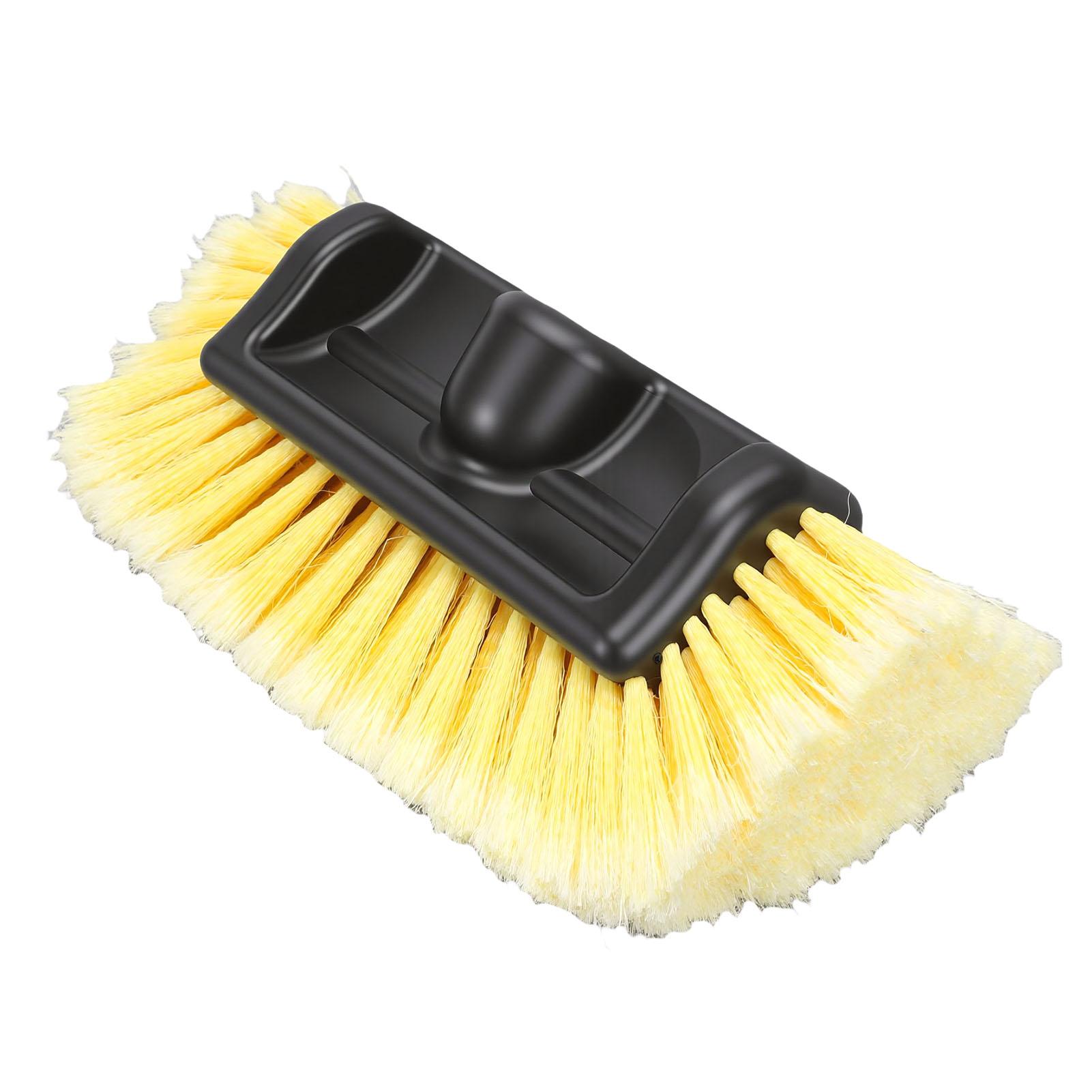 

Car Wash Brush Head Flow Through Automotive Scrub Brush Attachment for Exterior Cleaning Auto RV Truck Boat 5 Sided