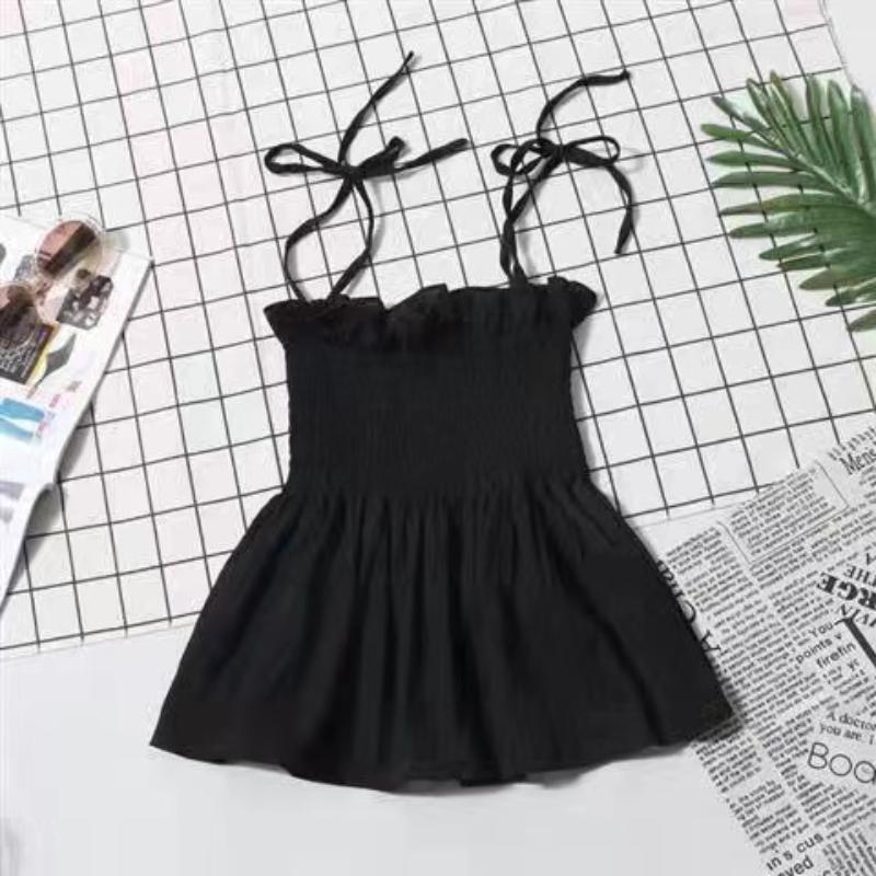 

Сексуальная майка с бантом на бретельках, укороченные топы, женские летние складные майки с открытой спиной, Повседневная бандажная футболка, женский укороченный жилет без рукавов 3XL чёрный